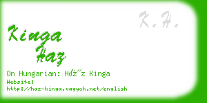 kinga haz business card